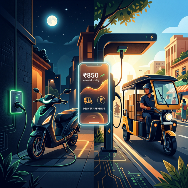 EV owner earning passive income - charge at night, let others pay during the day
